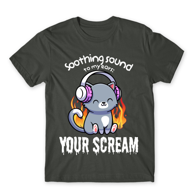 Relaxing noises Dark Grey Men's T-shirt for Cute Badass, Funny