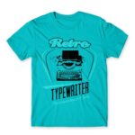 Retro typewriter Atoll Blue Men's T-shirt for Work, Writer
