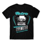 Retro typewriter Black Men's T-shirt for Work, Writer