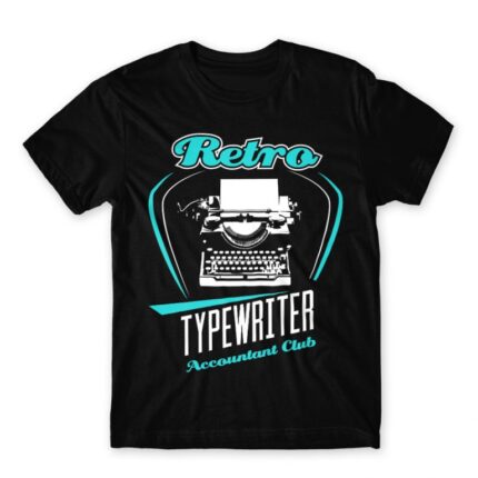 Retro typewriter Black Men's T-shirt for Work, Writer
