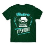 Retro typewriter Bottle Green Men's T-shirt for Work, Writer