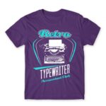 Retro typewriter Dark Purple Men's Tee for Work, Writer