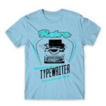 Retro typewriter Sky Blue Men's Tee for Work, Writer
