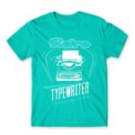 Retro typewriter Turquoise Men's Tee for Work, Writer