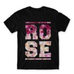 ROSE Black Men's T-shirt for Florist, Work