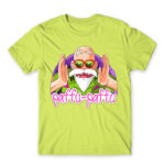 Roshi paffu paffu Apple Green Men's T-shirt for Anime, Dragon Ball