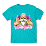 Roshi paffu paffu Atoll Blue Men's T-shirt for Anime, Dragon Ball