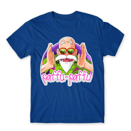 Roshi paffu paffu Royal Blue Men's T-shirt for Anime, Dragon Ball