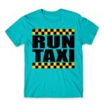 Run Taxi Atoll Blue Men's Tee for Taxi Driver, Work