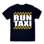 Run Taxi Navy Men's T-shirt for Taxi Driver, Work
