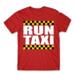 Run Taxi Red Men's T-shirt for Taxi Driver, Work