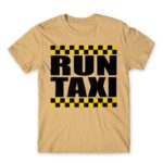 Run Taxi Sand Men's T-shirt for Taxi Driver, Work