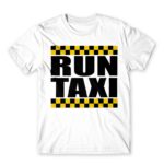 Run Taxi White Men's T-shirt for Taxi Driver, Work