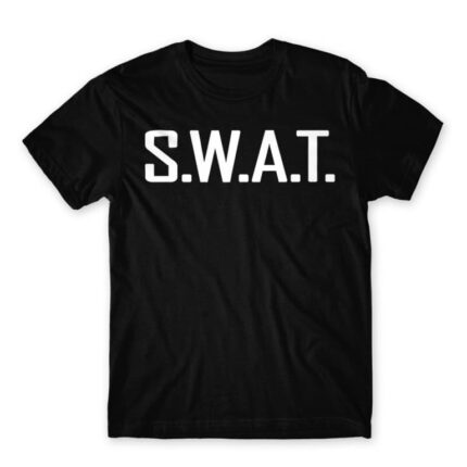 S.W.A.T. Black Men's Tee for Police, Work