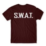 S.W.A.T. Burgundy Men's Tee for Police, Work