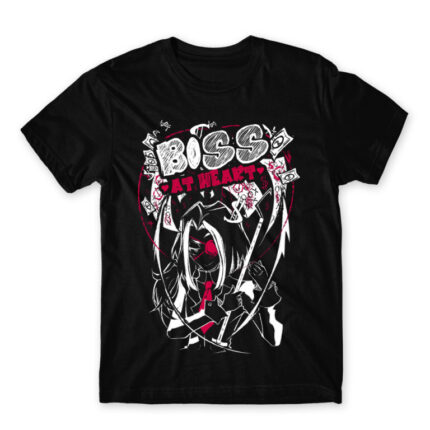 SA Boss at heart Black Men's T-shirt for Anime, Original Art