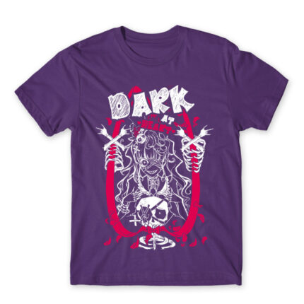 SA Dark at heart Dark Purple Men's Tee for Anime, Original Art