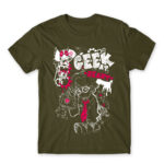 SA Geek at heart Army Men's Tee for Anime, Original Art
