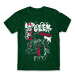 SA Geek at heart Bottle Green Men's T-shirt for Anime, Original Art
