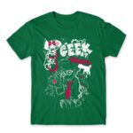 SA Geek at heart Kelly Green Men's Tee for Anime, Original Art
