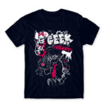 SA Geek at heart Navy Men's Tee for Anime, Original Art