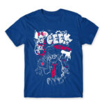 SA Geek at heart Royal Blue Men's Tee for Anime, Original Art