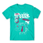 SA Geek at heart Turquoise Men's Tee for Anime, Original Art