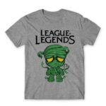 Sad Amumu Grey Melange Men's Tee for Gaming, League Of Legends