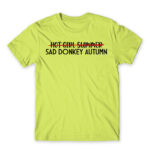 Sad donkey autumn Apple Green Men's Tee for Funny, Seasonal Depression