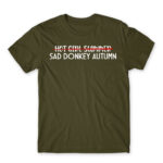 Sad donkey autumn Army Men's T-shirt for Funny, Seasonal Depression