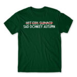 Sad donkey autumn Bottle Green Men's T-shirt for Funny, Seasonal Depression