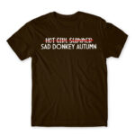 Sad donkey autumn Chocolate Men's Tee for Funny, Seasonal Depression
