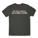 Sad donkey autumn Dark Grey Men's T-shirt for Funny, Seasonal Depression
