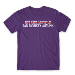 Sad donkey autumn Dark Purple Men's Tee for Funny, Seasonal Depression