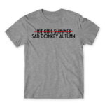 Sad donkey autumn Grey Melange Men's T-shirt for Funny, Seasonal Depression