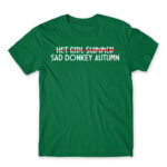 Sad donkey autumn Kelly Green Men's T-shirt for Funny, Seasonal Depression