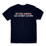 Sad donkey autumn Navy Men's T-shirt for Funny, Seasonal Depression