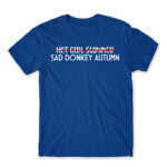 Sad donkey autumn Royal Blue Men's Tee for Funny, Seasonal Depression