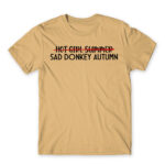 Sad donkey autumn Sand Men's Tee for Funny, Seasonal Depression