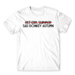 Sad donkey autumn White Men's Tee for Funny, Seasonal Depression