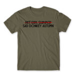 Sad donkey autumn Zinc Men's T-shirt for Funny, Seasonal Depression