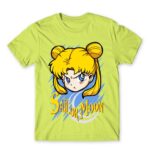 Sailor Moon – Angry Usagi Tsukino Apple Green Men's T-shirt for Anime, Sailor Moon