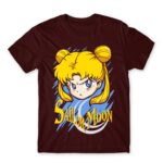 Sailor Moon – Angry Usagi Tsukino Burgundy Men's Tee for Anime, Sailor Moon