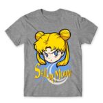 Sailor Moon – Angry Usagi Tsukino Grey Melange Men's Tee for Anime, Sailor Moon