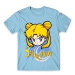 Sailor Moon – Angry Usagi Tsukino Sky Blue Men's Tee for Anime, Sailor Moon