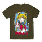 Sailor Moon – Cool Usagi Tsukino Army Men's T-shirt for Anime, Sailor Moon
