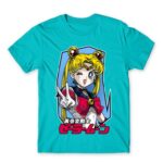 Sailor Moon – Cool Usagi Tsukino Atoll Blue Men's T-shirt for Anime, Sailor Moon