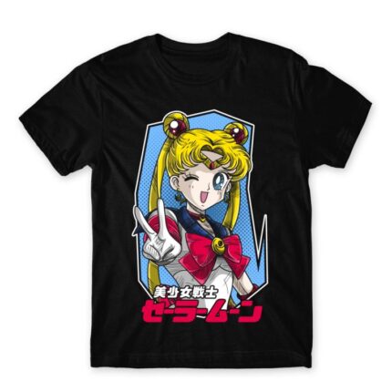 Sailor Moon – Cool Usagi Tsukino Black Men's T-shirt for Anime, Sailor Moon