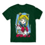 Sailor Moon – Cool Usagi Tsukino Bottle Green Men's T-shirt for Anime, Sailor Moon