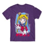 Sailor Moon – Cool Usagi Tsukino Dark Purple Men's Tee for Anime, Sailor Moon
